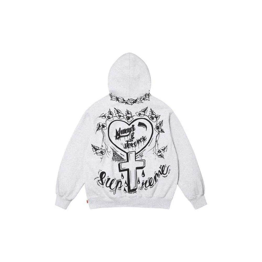 Худи Supreme Forever Hooded Sweatshirt 'Ash Grey' 2