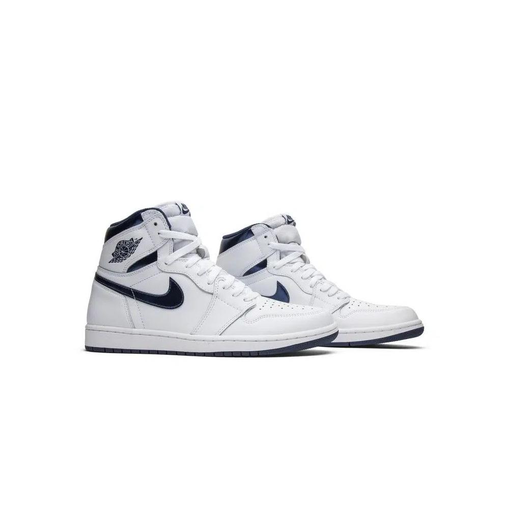 Повседневные баскетбольные кроссовки Air Jordan 1 Retro High OG 'Metallic Navy' 8