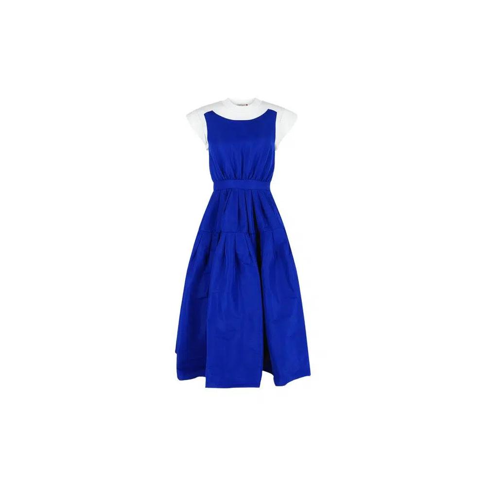 Платья миди Alexander McQueen A-Line миди 'Белый/Электрик-блю' 1