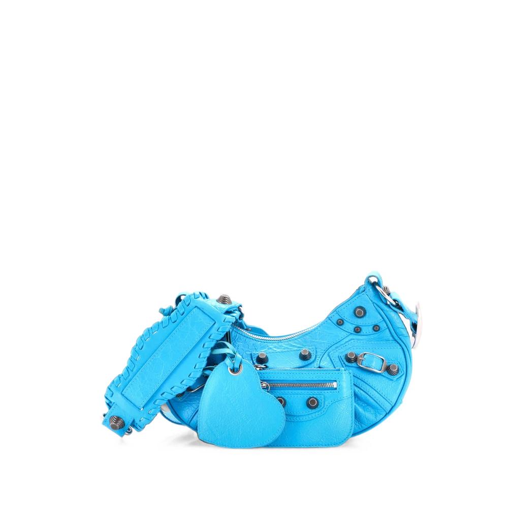 Le Cagole Giant Studs Shoulder Bag Leather XS hobo bag 1