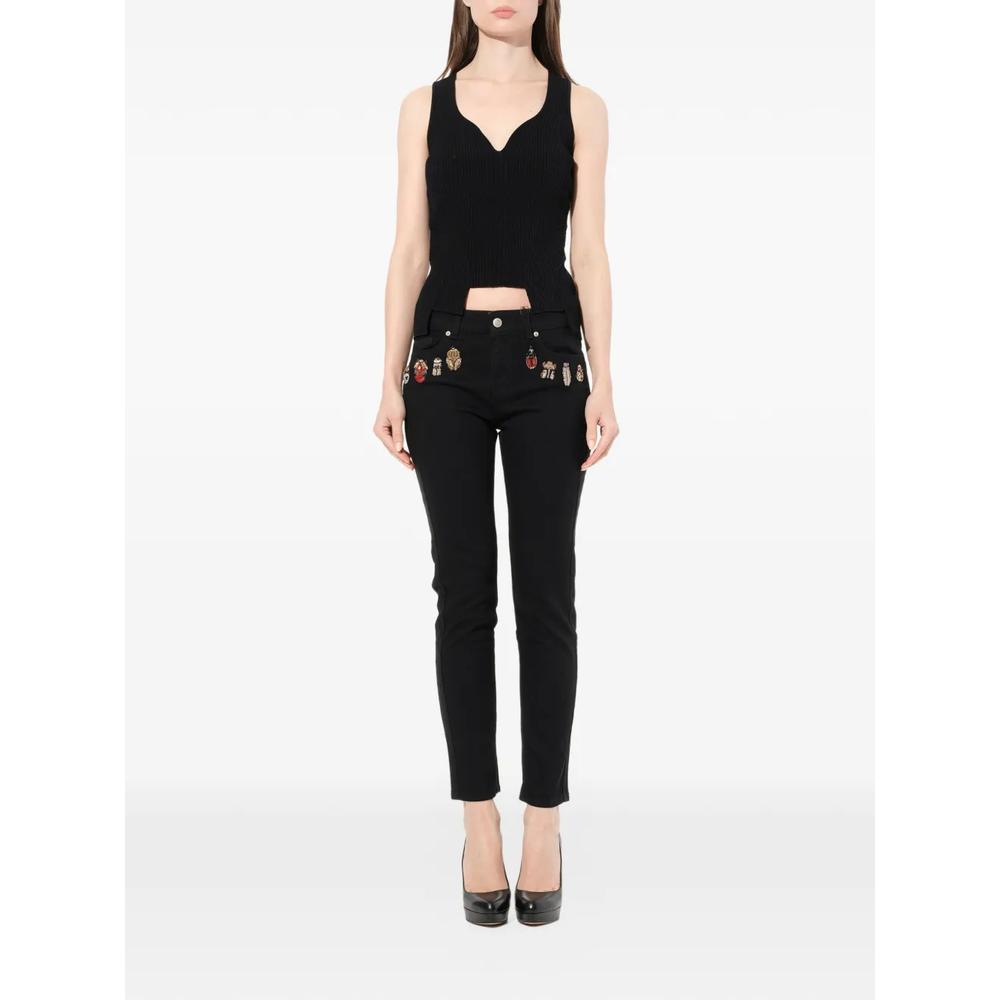 embroidered details skinny jeans 2