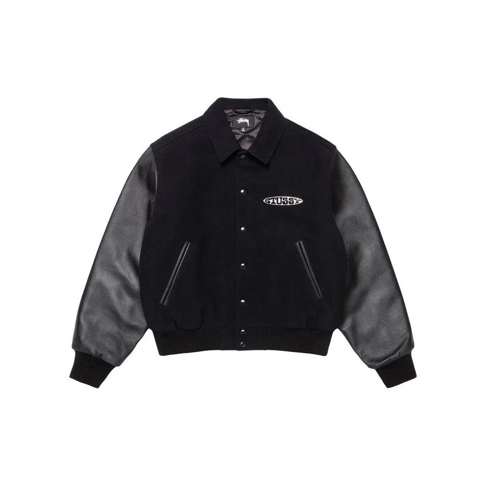 Верхняя одежда Stussy Globe Varsity Jacket 'Black' 1