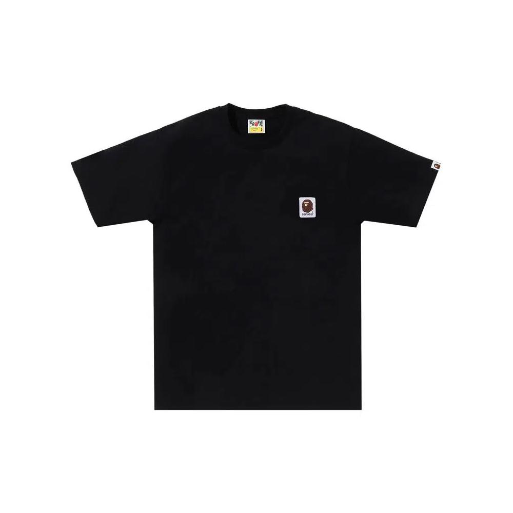 Футболки с коротким рукавом BAPE Ape Head Label Tee «Black» 1
