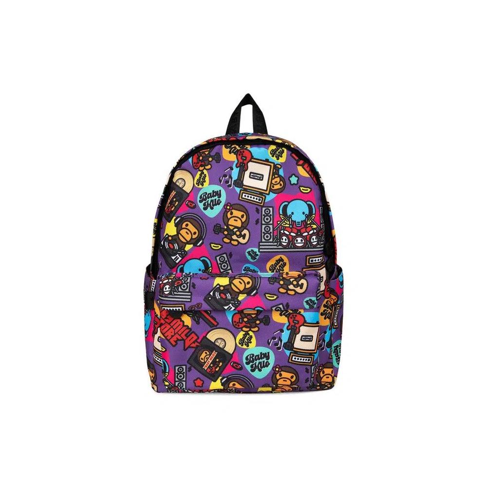 Рюкзаки Baby Milo Store Milo Print Medium Backpack 'Purple/White' 1