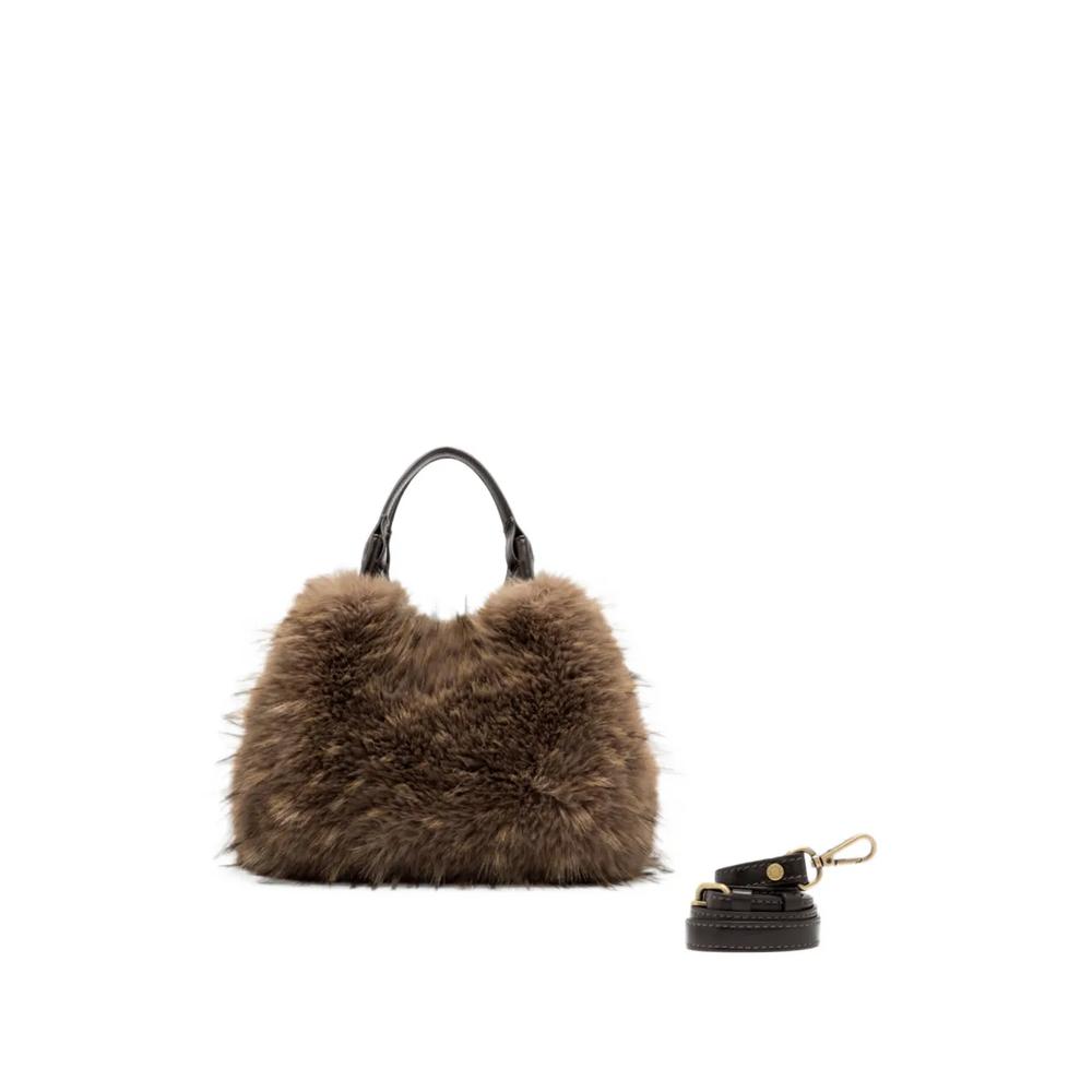 medium Dua faux-fur leather tote bag 5