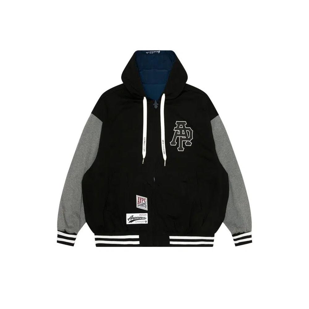 Куртки AAPE Logo Zip-Up Hooded Jacket 'Черный' 1
