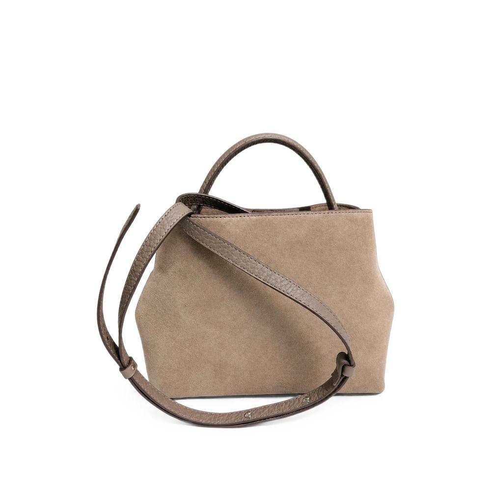 logo-patch suede tote bag 2