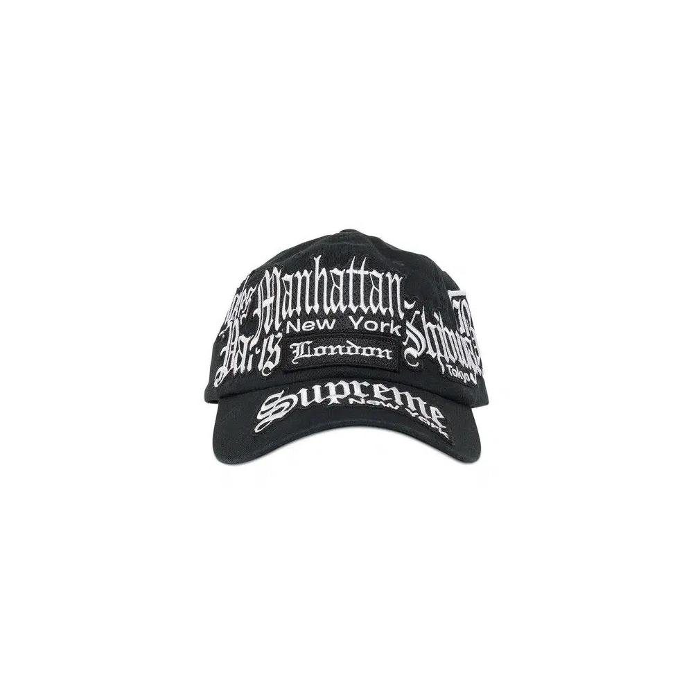 Кепка Supreme City Patches 6-Panel 'Black' 1
