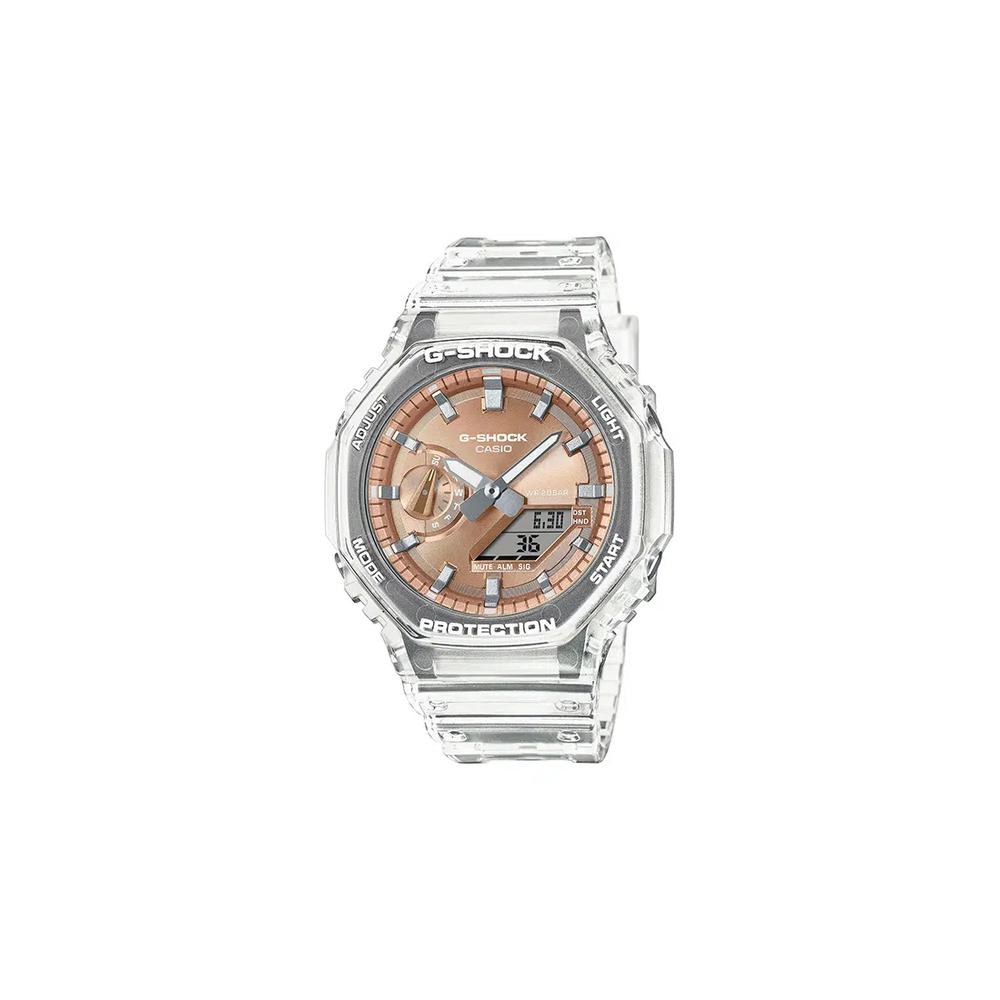 GA-2100BM-7A5 Мужские аналогово-цифровые часы с прозрачным смоляным ремешком 1
