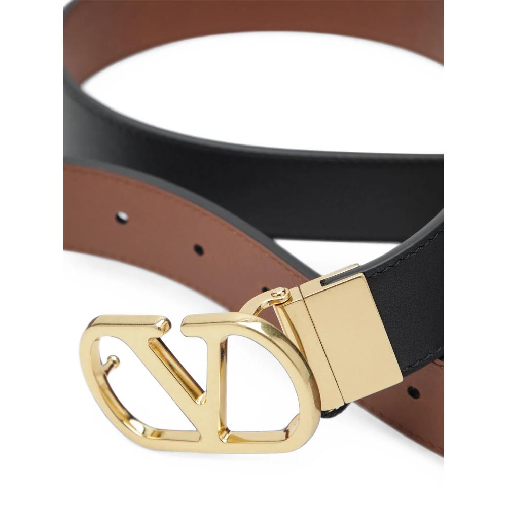 VLogo Signature reversible shiny calfskin belt - 30mm / 1.2 In. 2