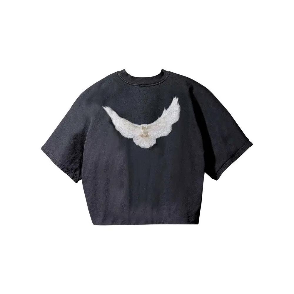 Футболки Yeezy Gap Engineered by Balenciaga Croped Dove No Seam Tee 'Washed Black' 2