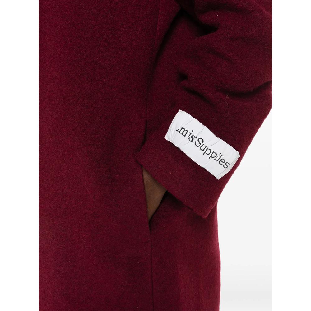 single-breasted logo-patch coat 5