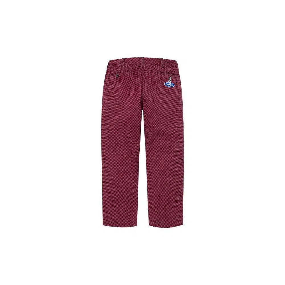 Брюки Supreme Chino Pant 'Красная клетка' 2