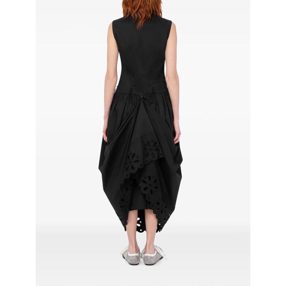 broderie-anglaise V-neck dress 3