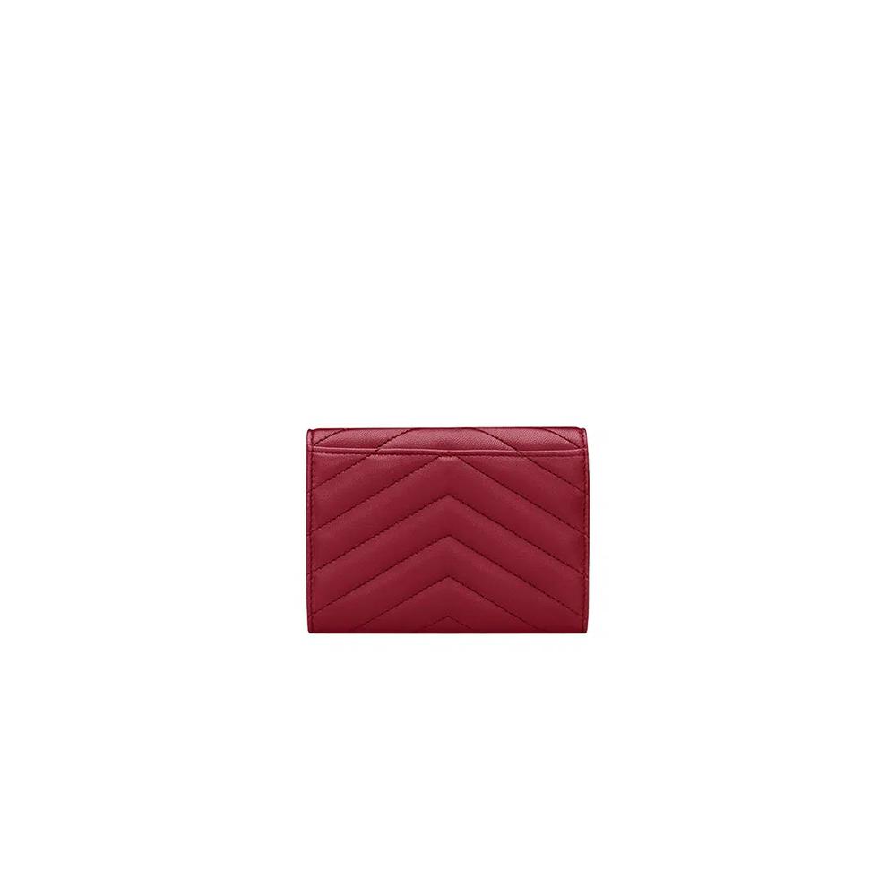 Yves Saint Laurent Cassandre Трехслойный кошелек в красном цвете 2