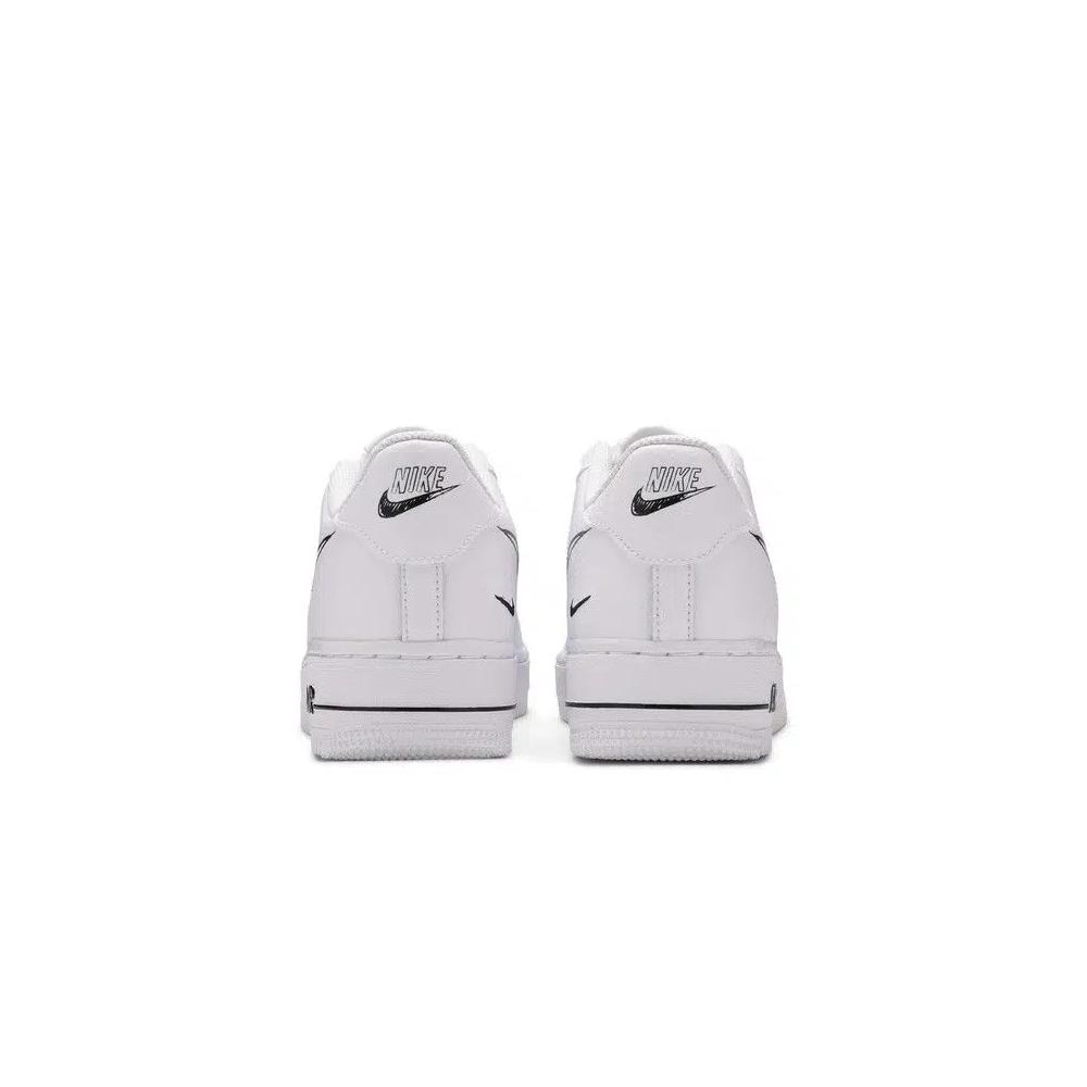 Кроссовки Nike Air Force 1 Low GS 'Doodle Swoosh - White Black' 6
