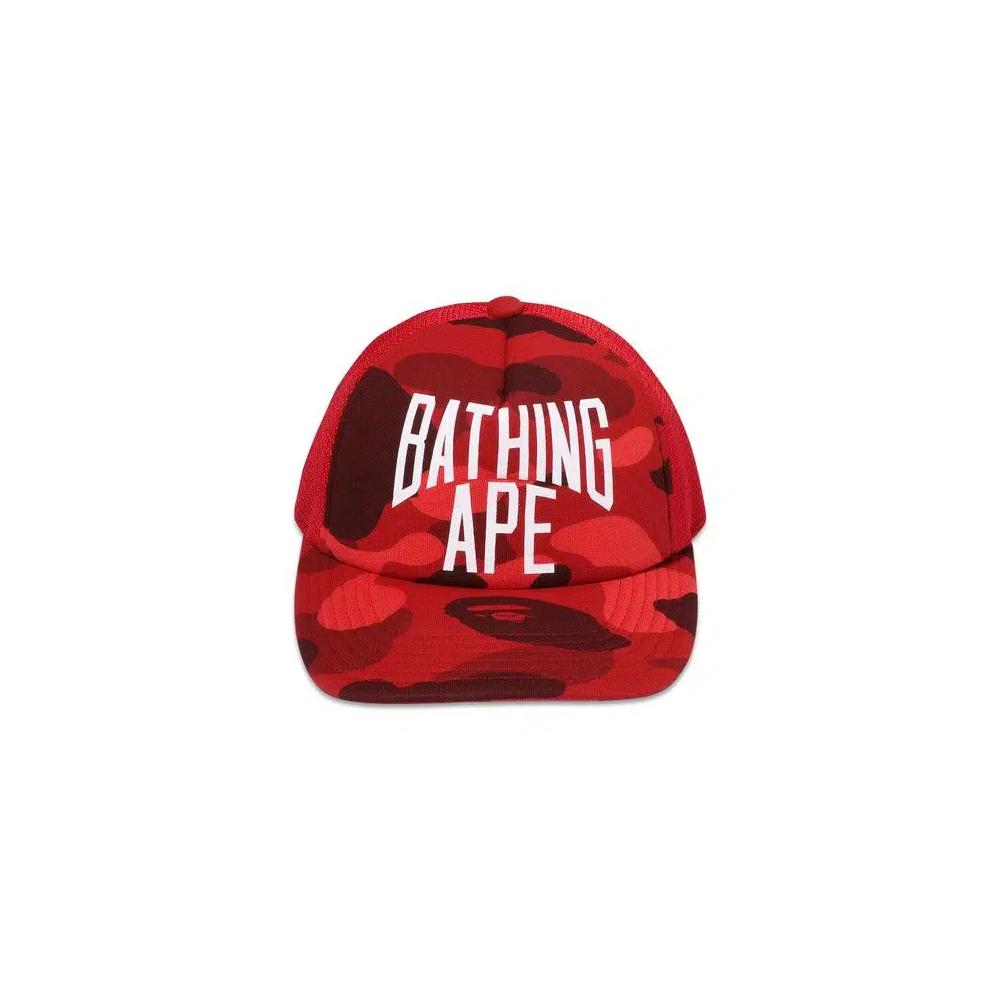 Кепки-дальнобойщики BAPE Color Camo Nyc Logo Mesh Cap 'Red' 1