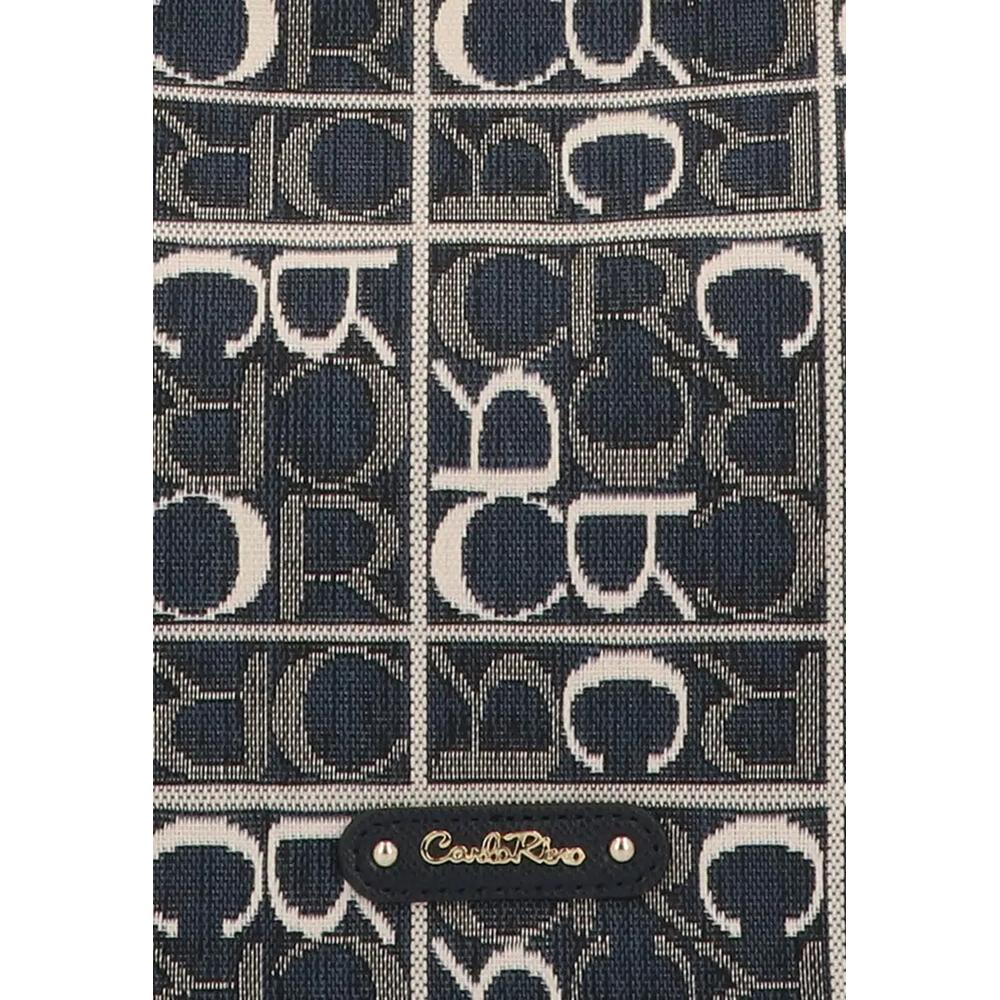 Темно-синяя сумка-хобо Carlo GEO Jacquard 5