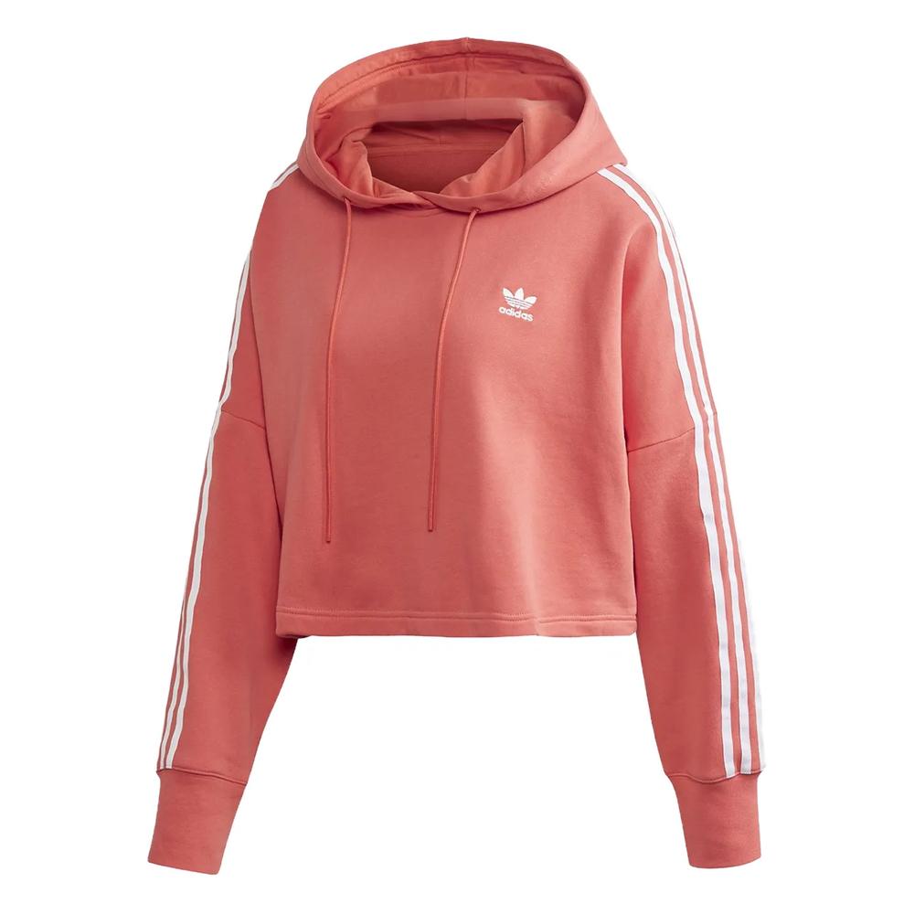 Originals Trefoil Cropped Hood WMNS "Trace Scarlet / White" 1