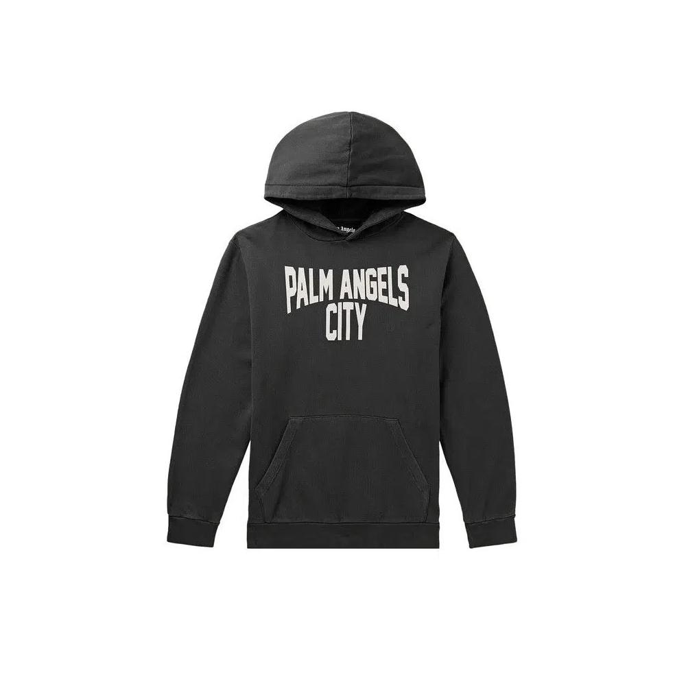 Худи Palm Angels City Hoodie 'Темно-серый Белый' 1