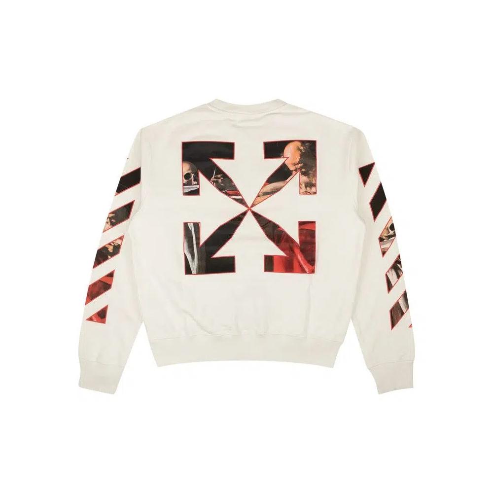Свитеры Off-White Caravaggio Slim Crewneck 'White/Red' 2