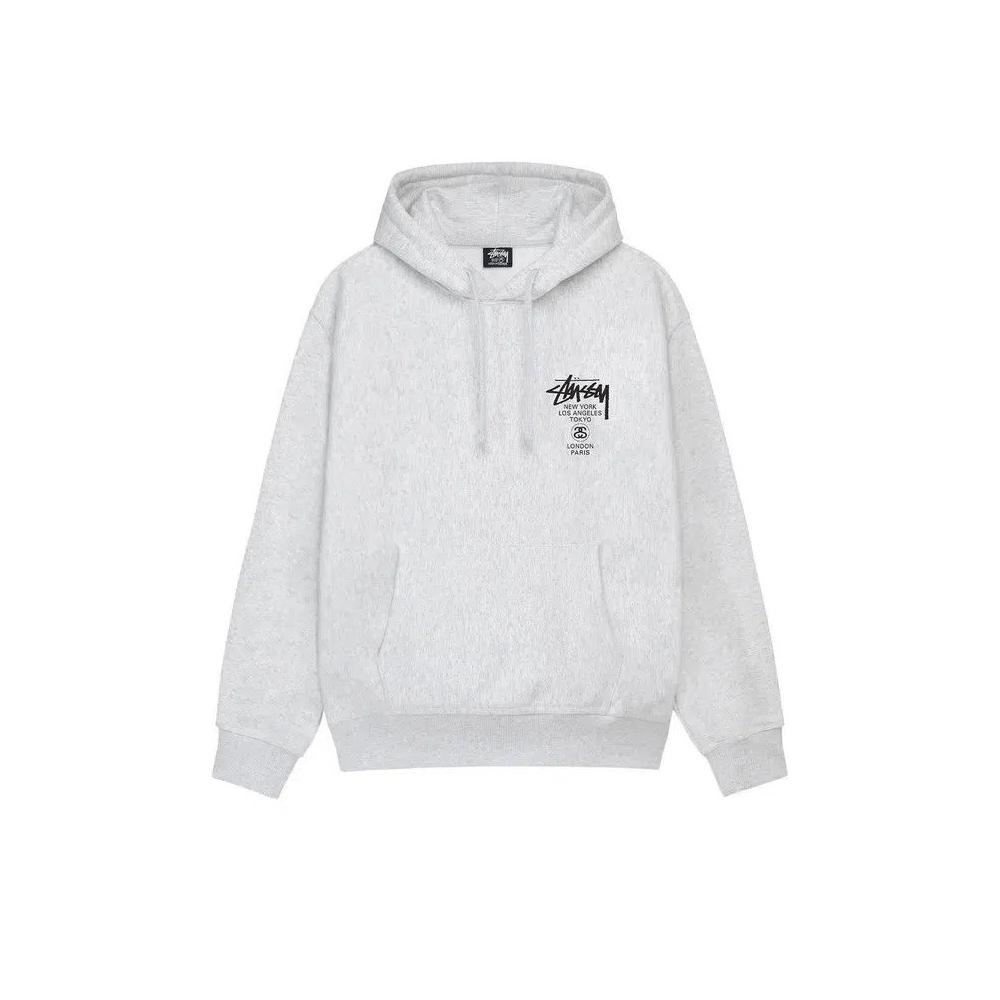 Худи Stussy World Tour Hoodie 'Ash Heather' 1