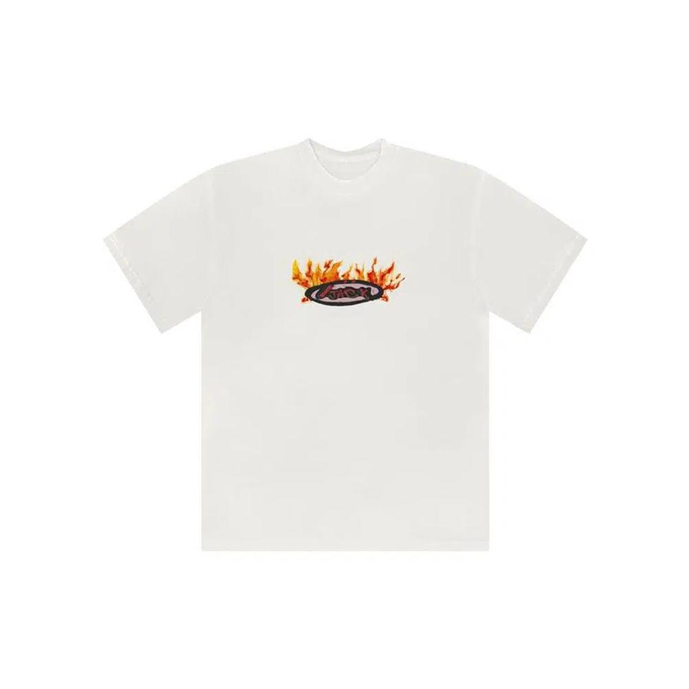Футболки Cactus Jack by Travis Scott Flame Tee 'White' 1