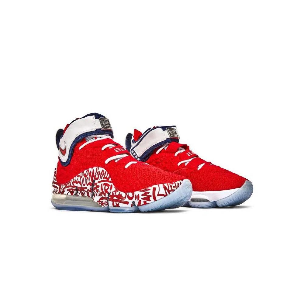 Кроссовки Nike LeBron 17 EP «LeBron 4 Red Graffiti» 8