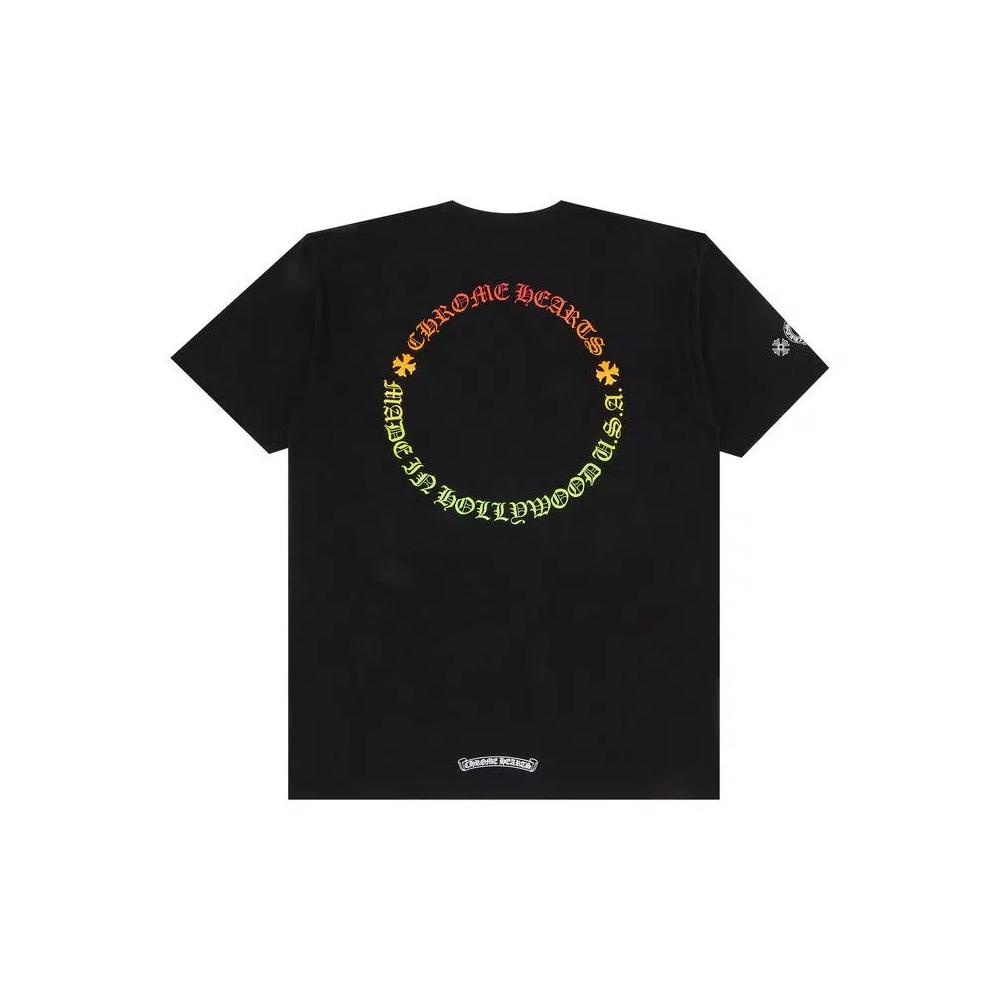 Футболки Chrome Hearts Gradient Logo T-Shirt 'Black/Multicolor' 2