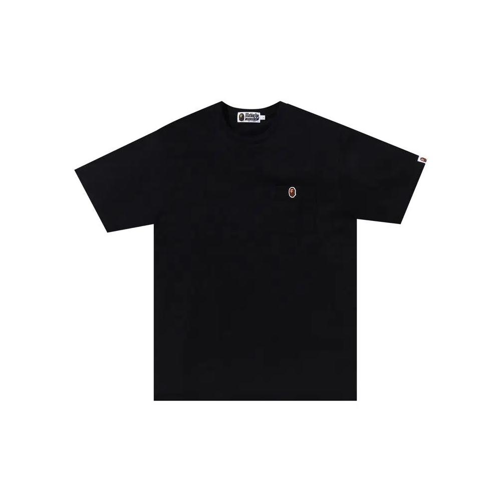 Футболки BAPE Ape Head One Point Pocket Tee 'Black' 1