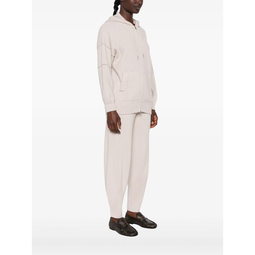 ribbed-knit zip-up hoodie 3