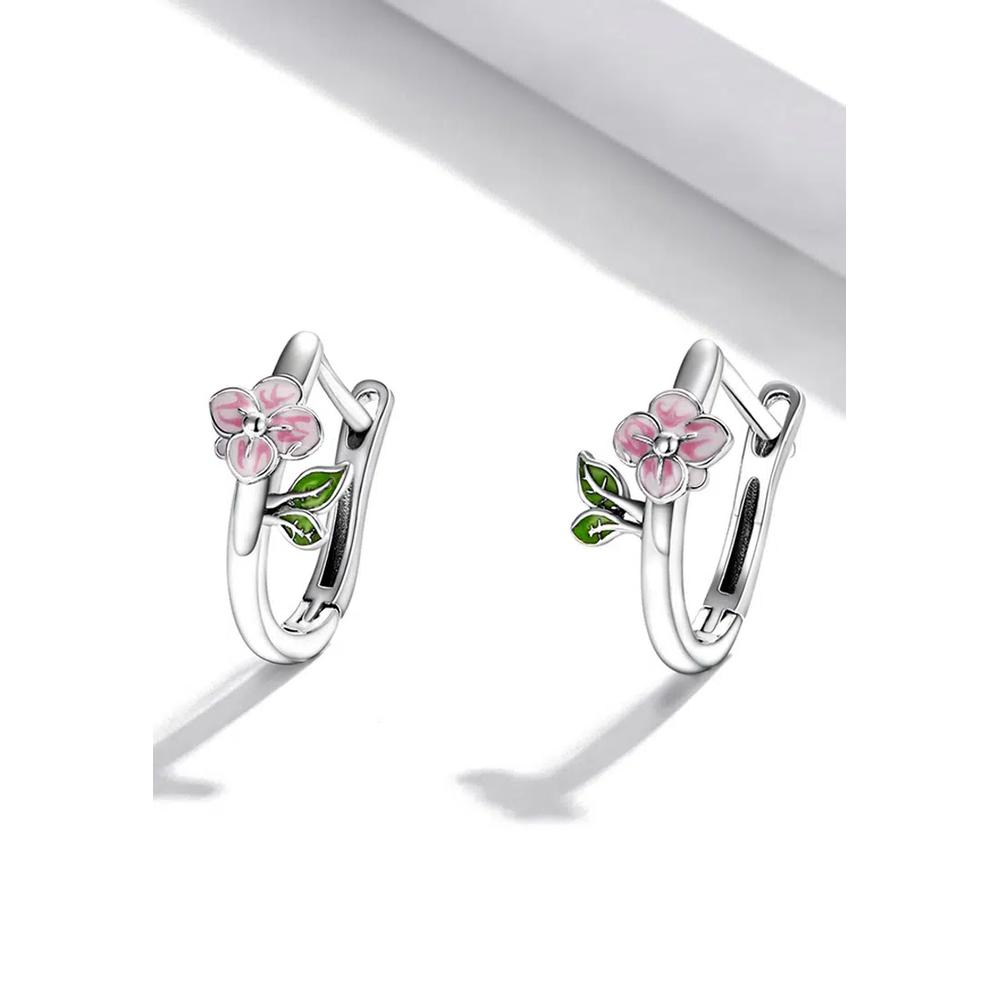 Серьги-конго Flora из стерлингового серебра 925 пробы 5