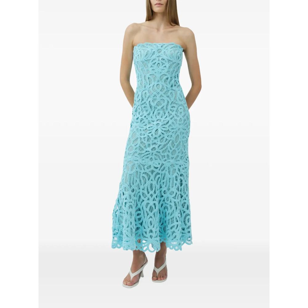 Clairis guipure-lace bustier fitted midi dress 2