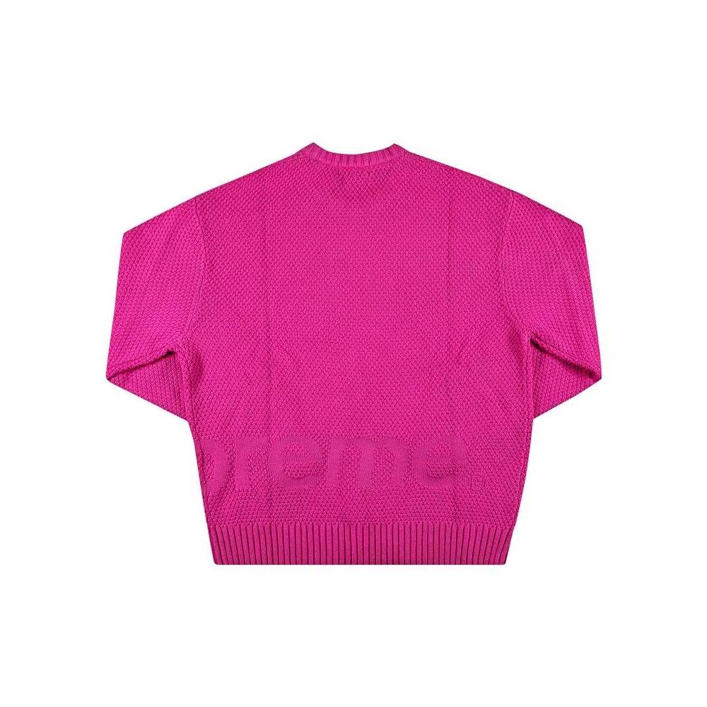 Свитеры Supreme Textured Small Box Sweater 'Pink' 2