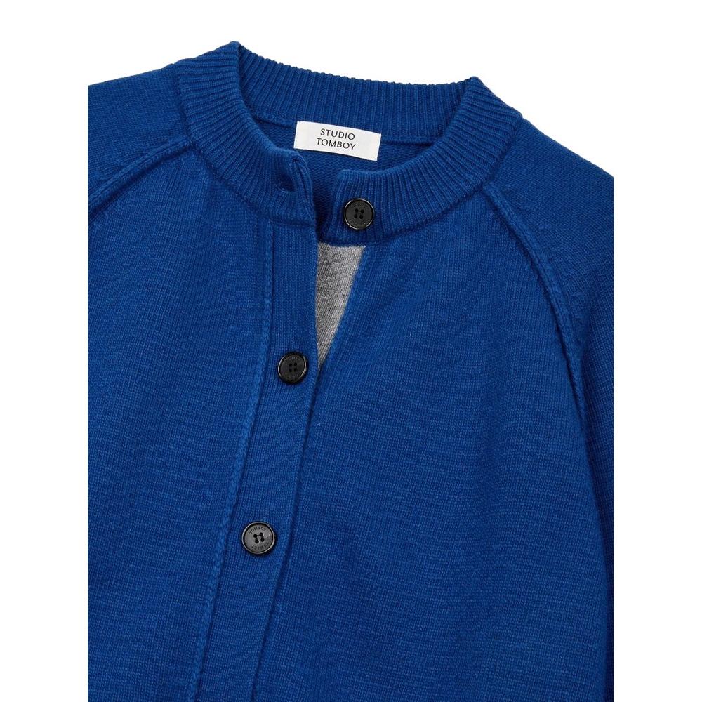 raglan-sleeve round-neck cardigan 3