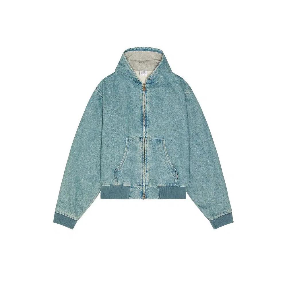 Джинсовые куртки Vetements Hooded Workwear Denim Jacket 'Винтажный средне-синий' 1