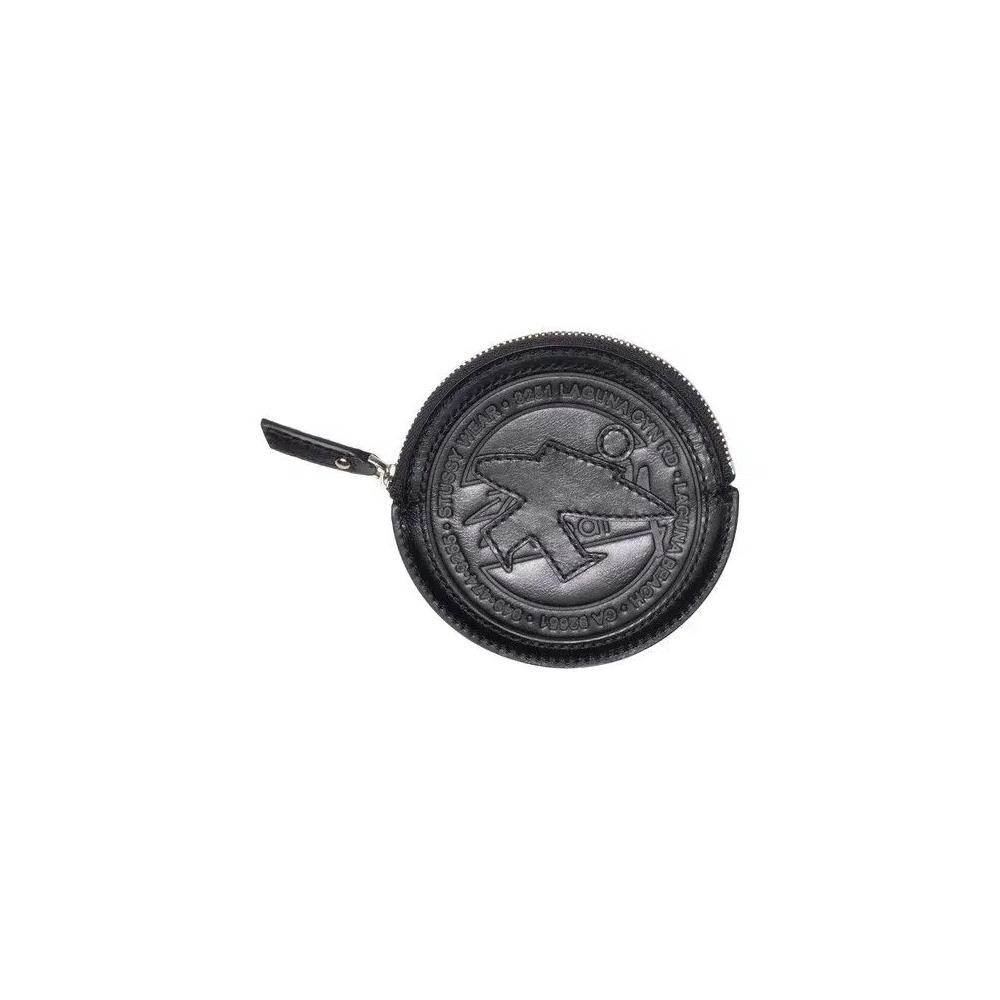 Кошельки Stussy Surf Dot Leather Pouch 'Black' 2