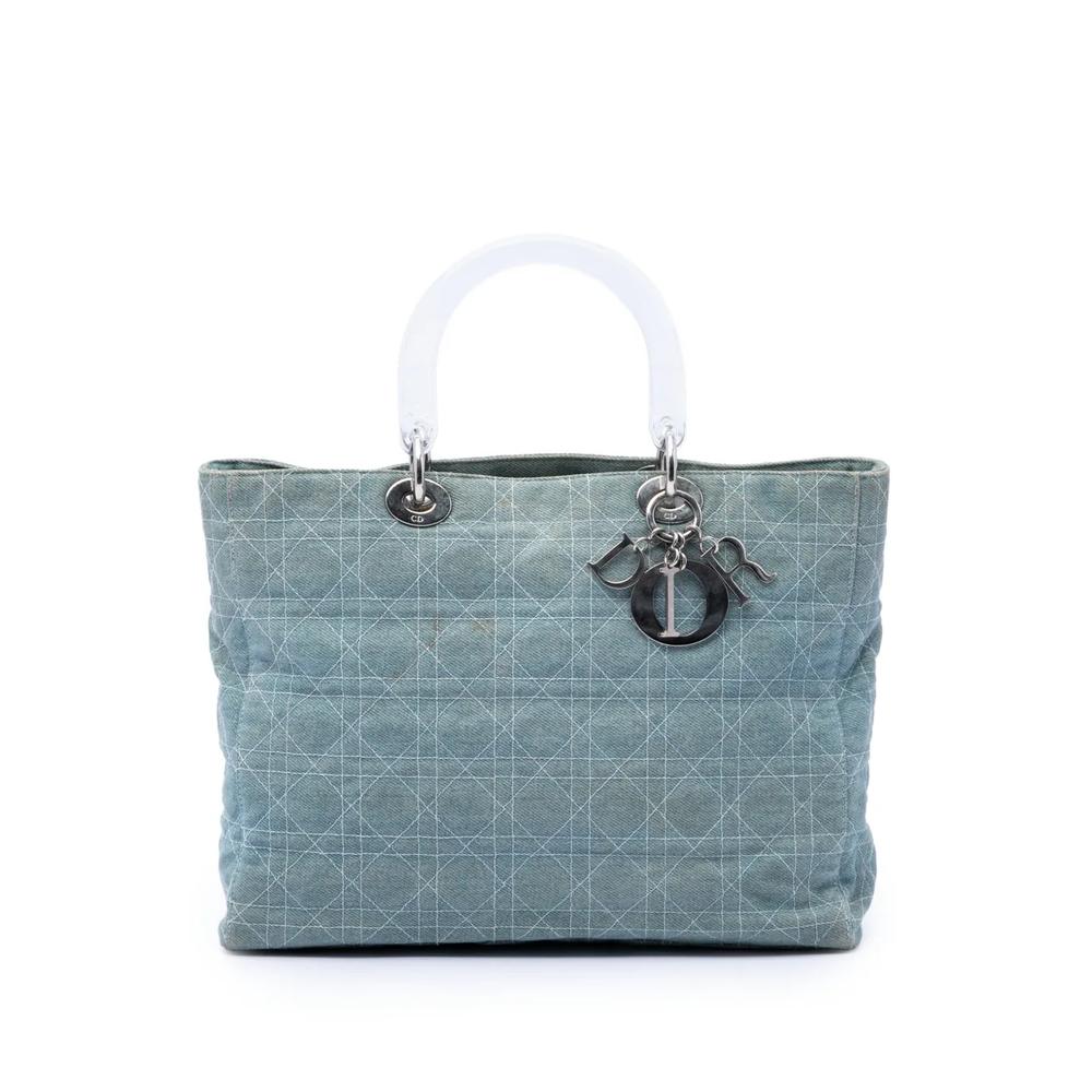 Большая сумка-сэтчел Cannage Acrylic Handles Lady Dior (1999 год) 1