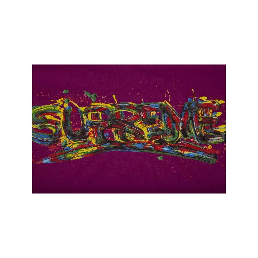 Футболки Supreme Paint Logo Tee 'Magenta' 2
