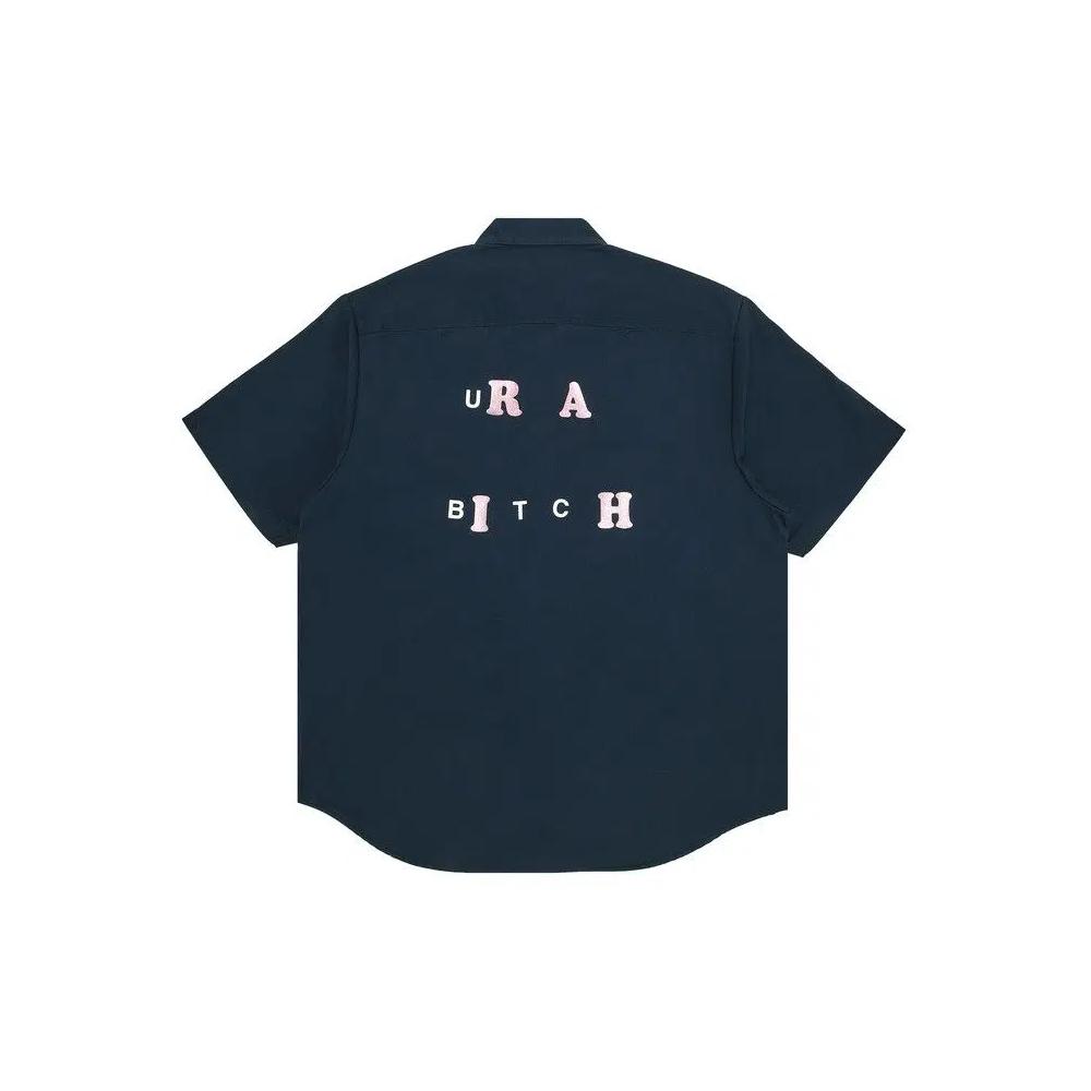 Овершоты Supreme Bitch Short-Sleeve Work Shirt 'Navy' 2