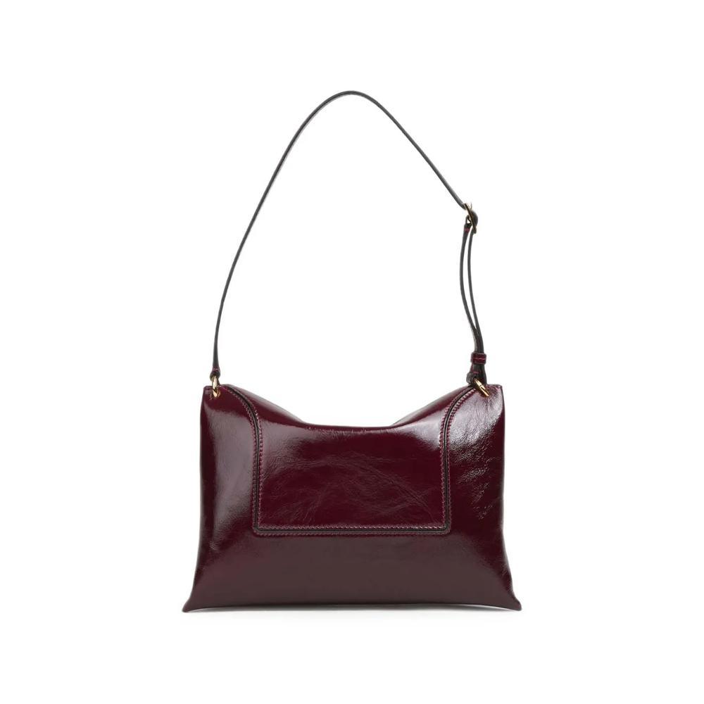 glaze-effect leather shoulder bag 2