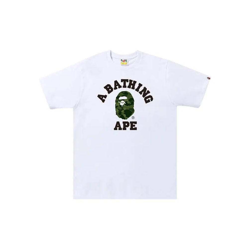 Футболки BAPE Color Camo College Tee 'White/Green' 1