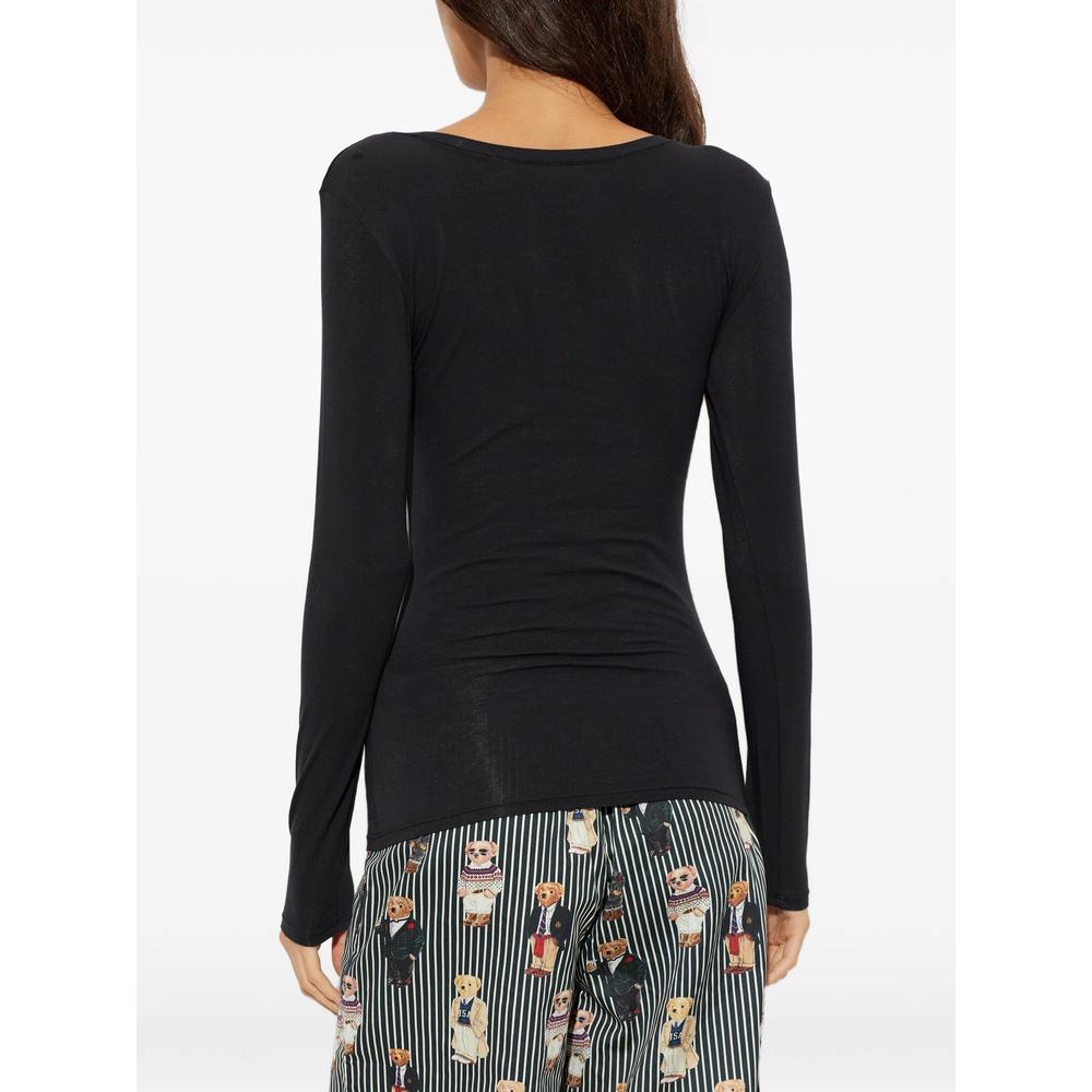 logo-embroidered long-sleeve pyjama top 4