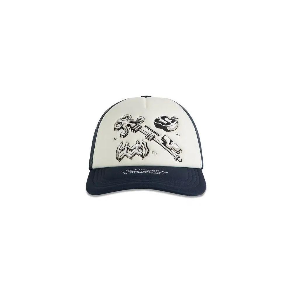 Кепки-дальнобойщики Kith For Roommate Studio Nolan Trucker Hat 'Торпедо' 1