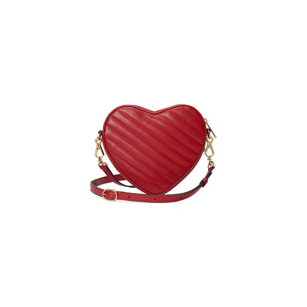 Сумки через плечо Gucci Interlocking G Mini Heart Shoulder Bag «Гибискус красный» 2