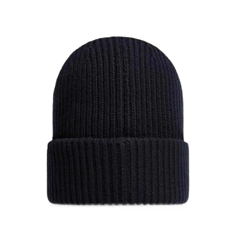 logo-patch ribbed-knit beanie hat 2