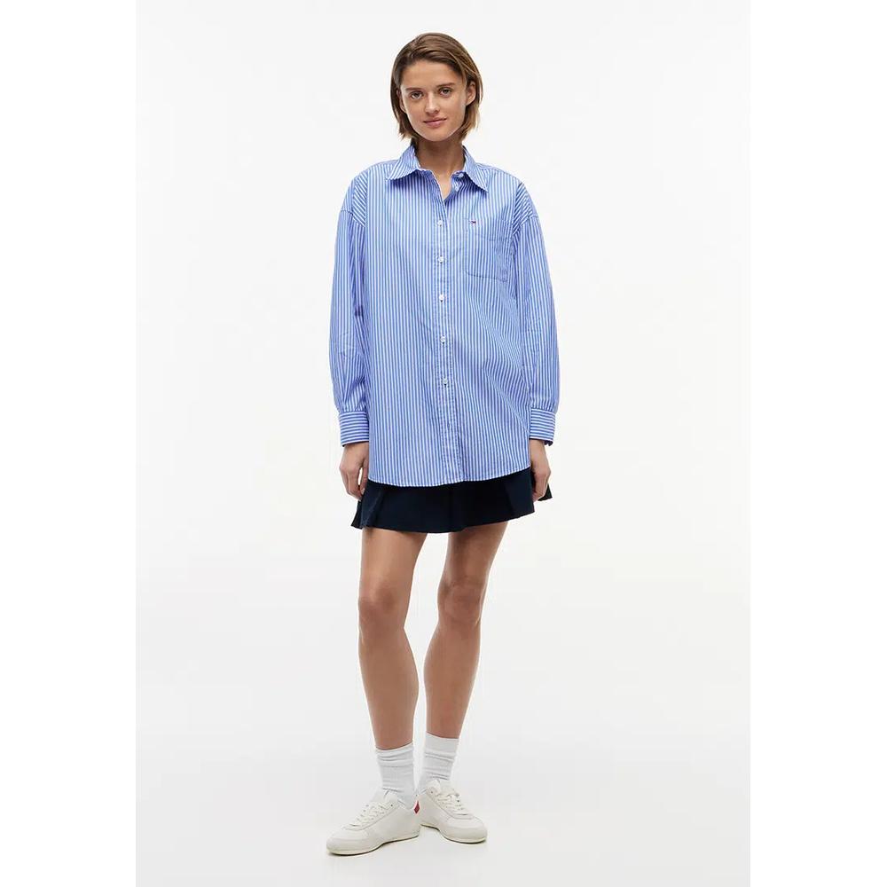 Свободная рубашка из поплина - Tommy Jeans 4