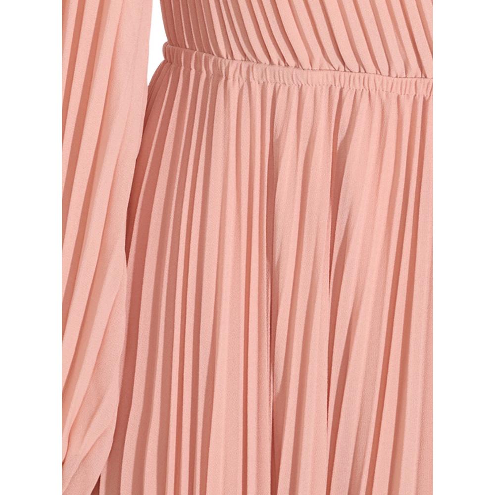 long pleated georgette dress 5