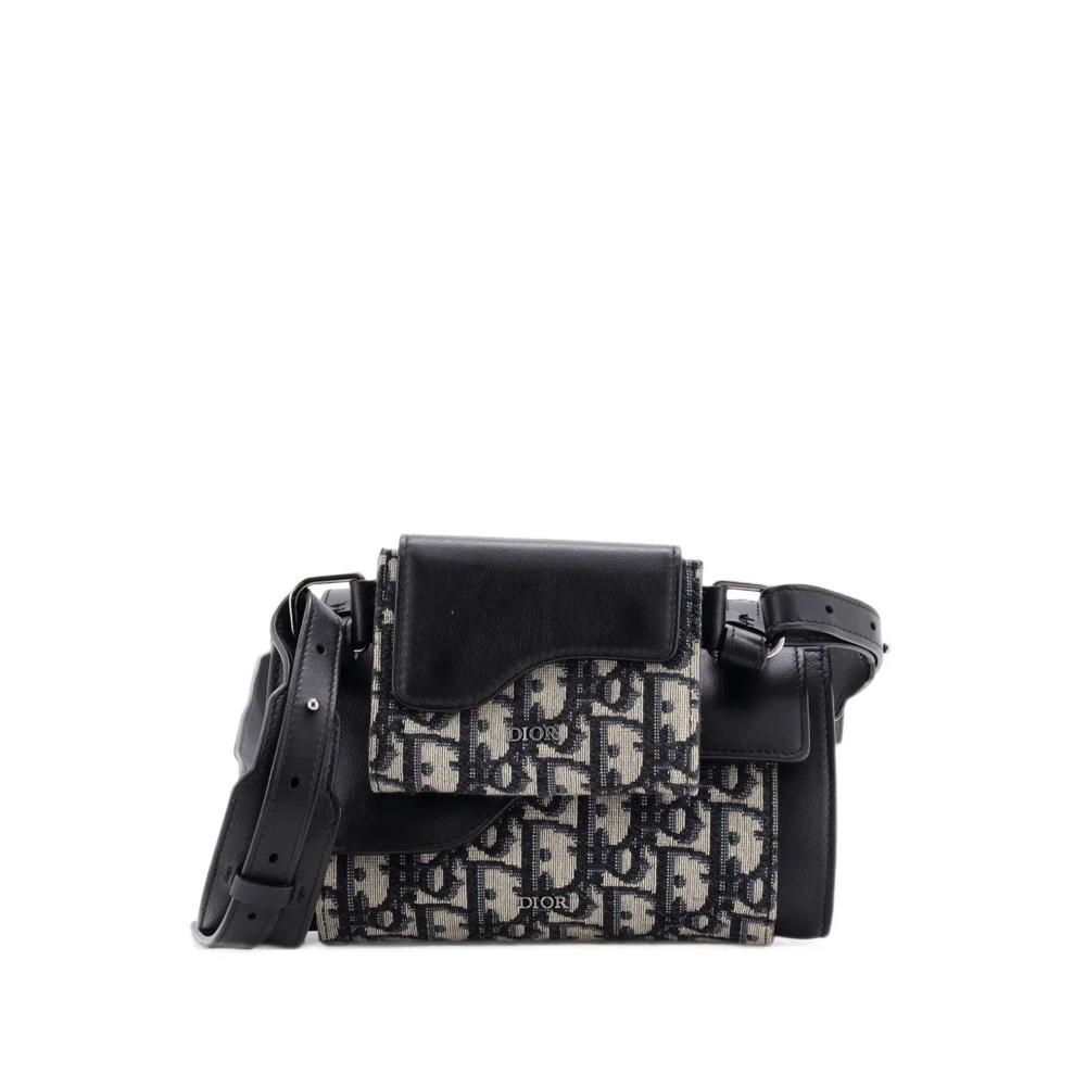 Сумка через плечо Elite Shoulder Pouch Oblique Canvas and Calfskin 1