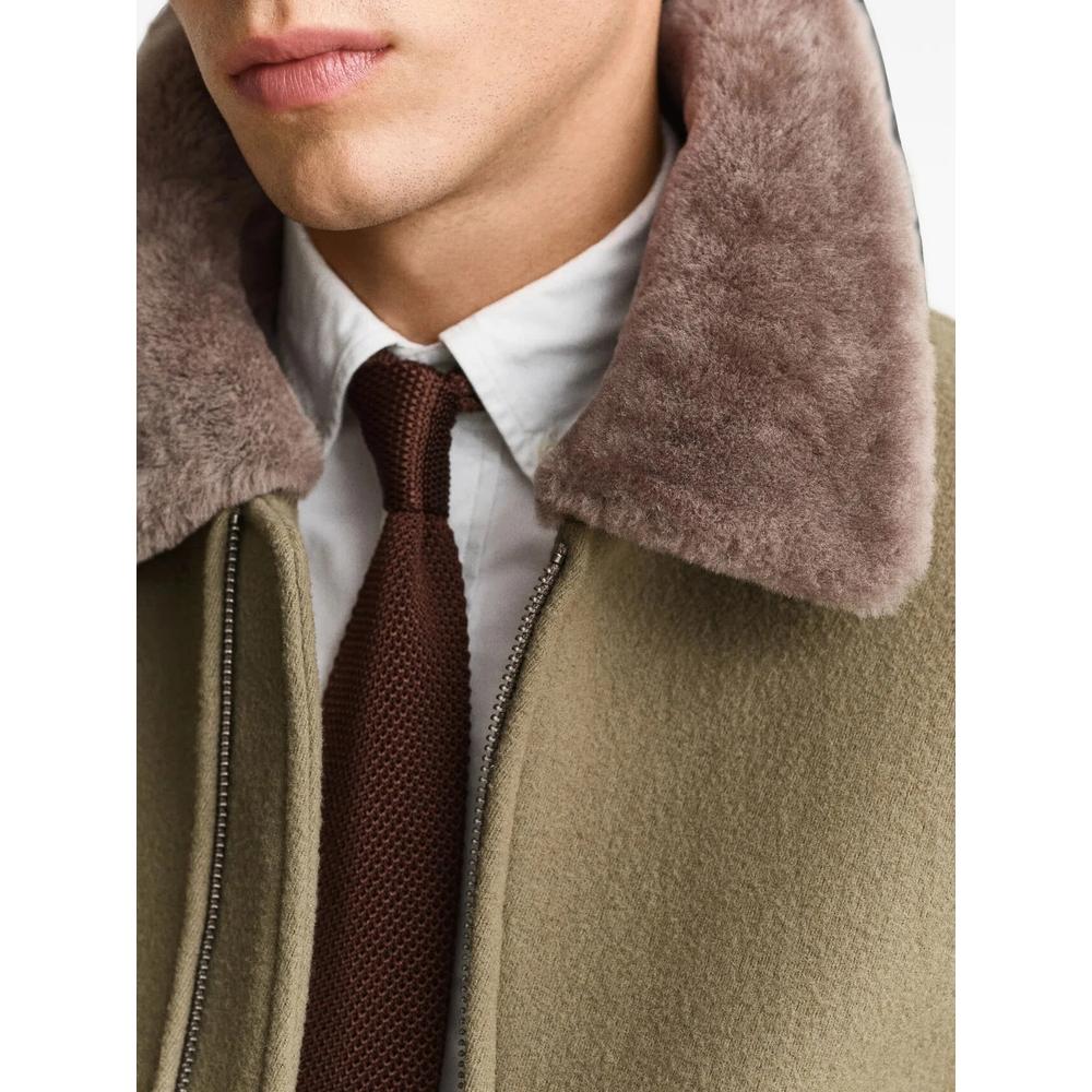 shearling-collar wool jacket 5